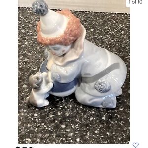 Lladro Clown with Puppy